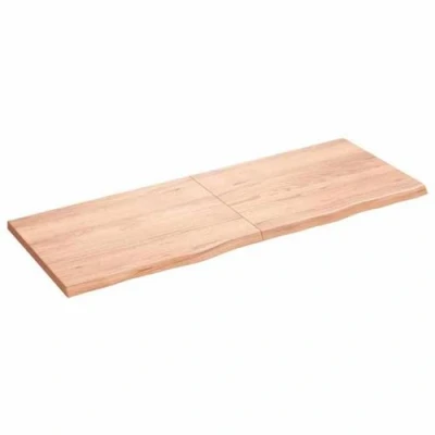 Afbeelding van Wandschap 160x60x4 cm behandeld massief eikenhout lichtbruin