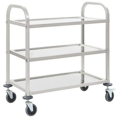 Afbeelding van Keukentrolley 3 laags 95x45x83,5 cm roestvrij staal