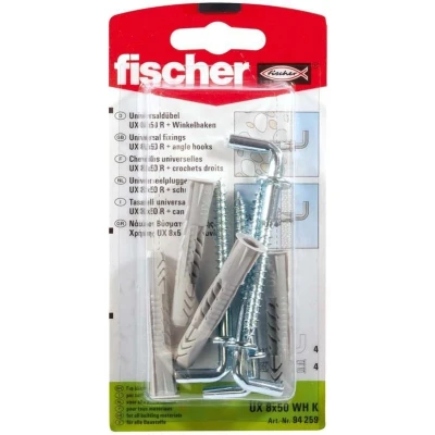 Afbeelding van Fischer UX 8 x 50 WH K NV Universele pluggen mm 094625 1 set(s)