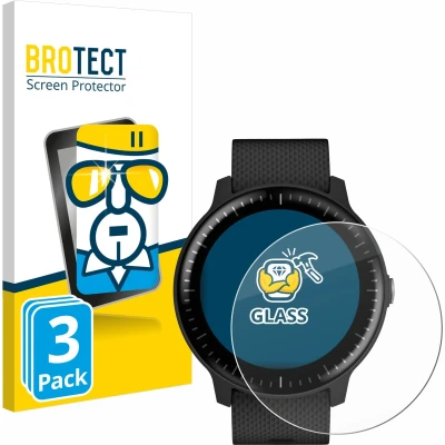 Afbeelding van BROTECT Glas Screenprotector voor Garmin vivoactive 3 Music Gehard Beschermglas 9H (3 Stuks)