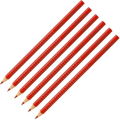 Afbeelding van FABER CASTELL Colour Grip 205069 kleurpotloden, onbreekbaar, voor volwassenen en kinderen, ochtendrood, 6 stuks