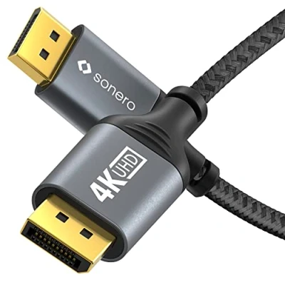 Afbeelding van sonero SPC DP100 010 DisplayPort kabel 1 m Zwart, Grijs
