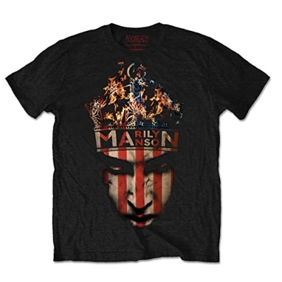 Afbeelding van Marilyn Manson Crown Heren T shirt L Zwart