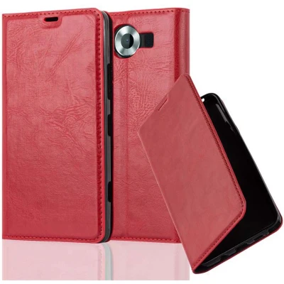 Afbeelding van Cadorabo Hoesje geschikt voor Nokia Lumia 950 in APPEL ROOD Beschermhoes met magnetische sluiting, standfunctie en kaartvakje Book Case Cover Etui