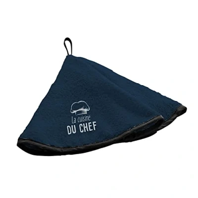 Afbeelding van Douceur d&#039;Intérieur Beschermhoes ESSUIE hand, rond, marineblauw, 60 cm
