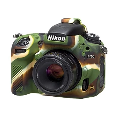 Afbeelding van easyCover Siliconen cameratas Bescherming voor je camera Nikon D750 Camouflage