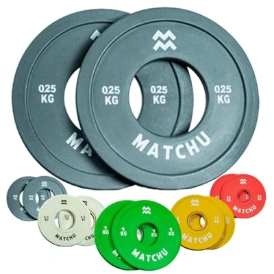 Afbeelding van Matchu Sports Fractional plates Mini halterschijven 0.25 KG Grijs Set van 2 stuks