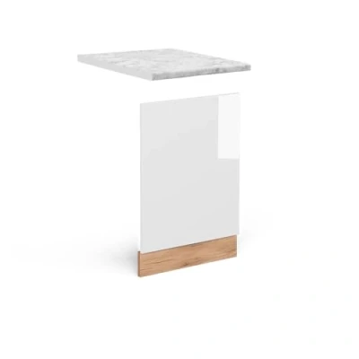 Afbeelding van Vicco Frontpaneel R Line, Wit Hoogglans/Krachtige eik goud, 45 cm , WB Marmer
