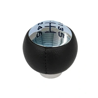 Afbeelding van Carrfan Lederen versnellingspookknop, handmatige transmissie 6 versnellingen, vervanging voor Peugeot 307 308 3008 407 5008 807 Citroen C3 C4 C8
