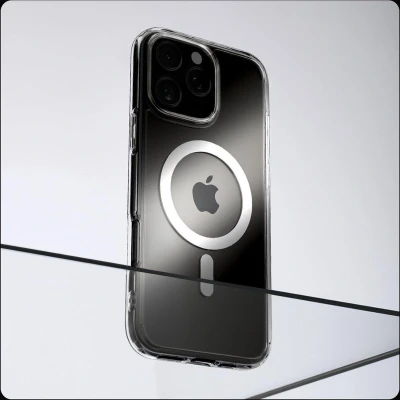 Afbeelding van Spigen Hoesje Geschikt voor Apple iPhone 16 Pro Crystal Hybrid MagFit Compatibel met MagSafe Back Cover Magneet Wit