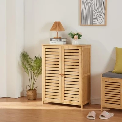 Afbeelding van Schoenenkast Klamp 87,5x66x33 cm bamboe