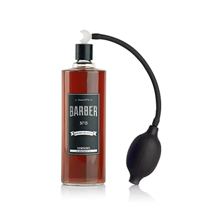 Afbeelding van BARBER MARMARA No.3 Eau de Cologne voor heren met ballonpomp glazen spray 1 x 500 ml aftershave mannen geparfumeerd water scheerwater verfrissend barbershop