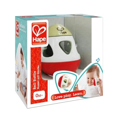 Afbeelding van Hape EGG Shaped BELL Rattle Babyspeelgoed voor kinderen, Maat: One Size, Red/white