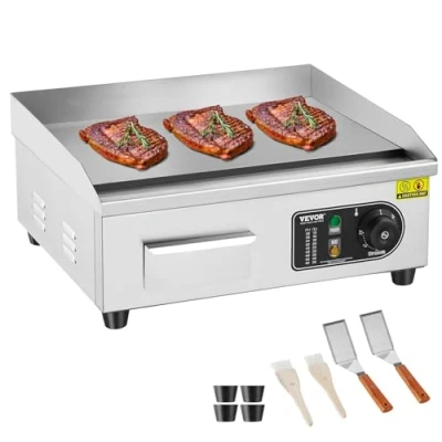 Image de VEVOR Plancha Électrique Commerciale Plaque à Snacker 2800 W 50 300 C Réglable