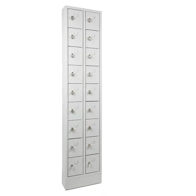 Afbeelding van Lockerkast in 18 vaks met opening voor hangoogsluiting (zonder hangslot geleverd)