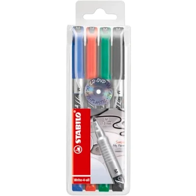 Afbeelding van Stabilo Write 4 all pennen 1 mm groen/rood/blauw/zwart