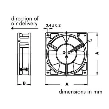 Afbeelding van SUNON VENTILATOR 12VDC GLIJLAGER 40 x 10mm
