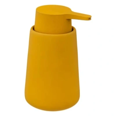 Afbeelding van Five Zeeppompje/zeepdispenser van keramiek mosterd geel 250 ml