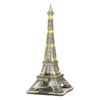 Afbeelding van LuVille Kerstdorp Miniatuur Eiffeltoren L15,5 x B14 H32 cm