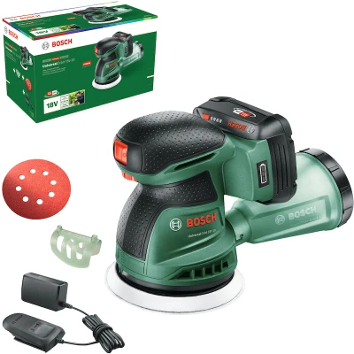 Afbeelding van BOSCH UniversalOrbit 18V 20 excentrische accu schuurmachine in kartonnen doos (1x 2,0Ah + lader) 06033E4102