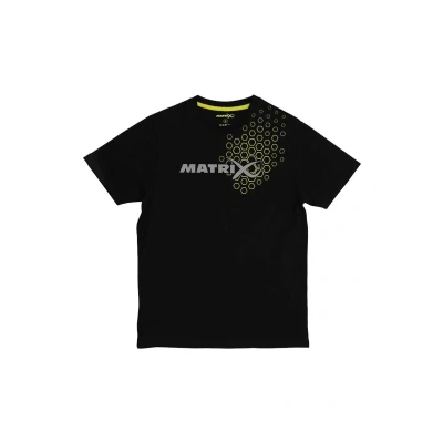 Image de T shirt Imprimé Matrix Hex Noir L pêche