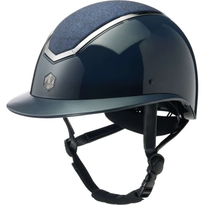 Afbeelding van Charles Owen Cap Kylo Sparkly Wide Peak Navy Gloss/Pewter 58 61cm