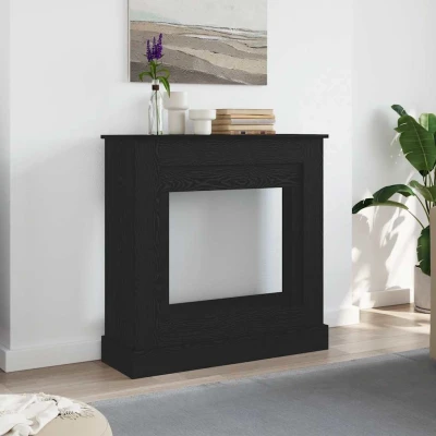 Afbeelding van vidaXL Haardombouw 90x30x90 cm spaanplaat zwart eikenkleurig