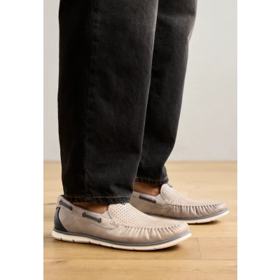 Afbeelding van bugatti Bruno Mocassins, Heren, Maat: 42, Grey Leer