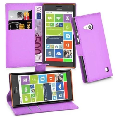 Afbeelding van Cadorabo Hoesje geschikt voor Nokia Lumia 730 in MANGAAN PAARS Beschermhoes met magnetische sluiting, standfunctie en kaartvakje Book Case Cover Etui