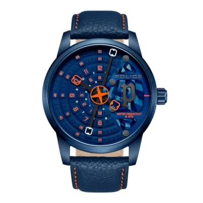 Afbeelding van Police Avondale Horloge, Heren, Maat: One Size, Blau
