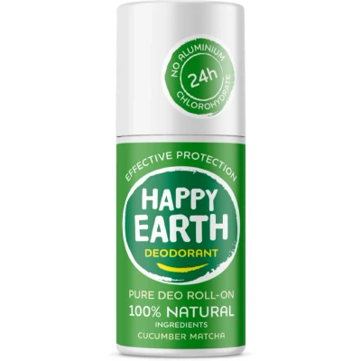 Afbeelding van 1+1 gratis: Happy Earth 100% Natuurlijke Deodorant Roller Cucumber Matcha 75 ml