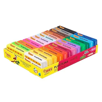 Afbeelding van Jovi Boetseerklei Set van 24 tabletten à 50 gram, verschillende kleuren, glutenvrij (P70/24)