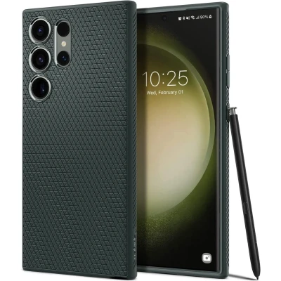 Afbeelding van Spigen Liquid Air Hoesje Geschikt voor Samsung Galaxy S23 Ultra Back Cover Groen
