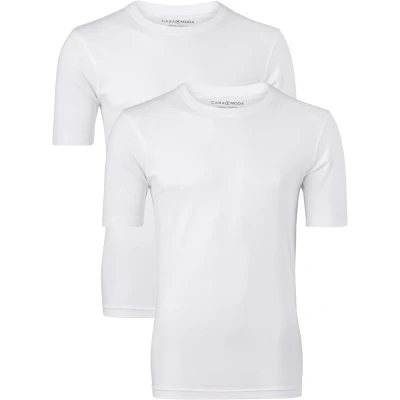 Afbeelding van Casa Moda T shirts (2 Pack) O neck wit Maat XXXXL