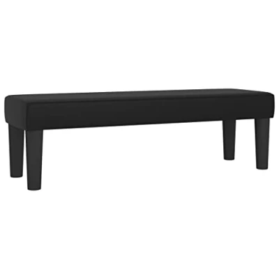 Image de vidaXL Banc Noir 100x30x30 cm Similicuir346660