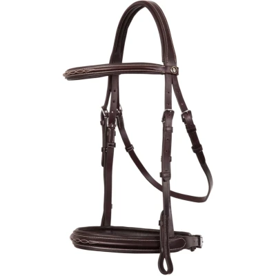 Afbeelding van BR Hoofdstel Oxford Hunter Fancy Bruin/Zilver Cob