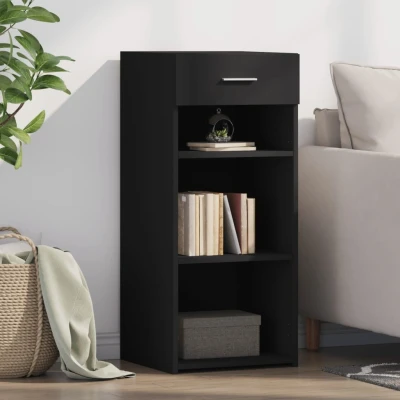 Afbeelding van Dressoir 40x42,5x93 cm bewerkt hout zwart