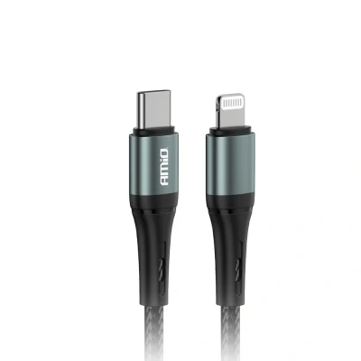 Afbeelding van AMiO USB C naar Lightning Kabel 20W 100cm FullLINK Oplaadkabel Snoer Hoogwaardige Snellader