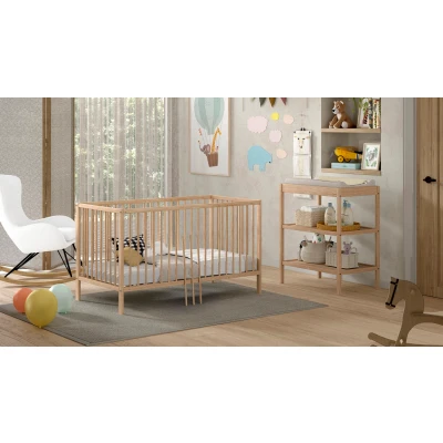 Afbeelding van Babyledikant Dino 70X140 Met Verzorgingstafel 70 x 140 cm naturel