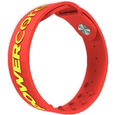 Afbeelding van PowerCore, proprioceptie sportarmband, Rood/Neon M/L, Polsband verbetert sportprestaties
