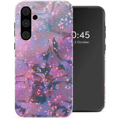 Afbeelding van Selencia Hoesje Geschikt voor Samsung Galaxy A55 Vivid Backcover Fresh Paint Flower Orange
