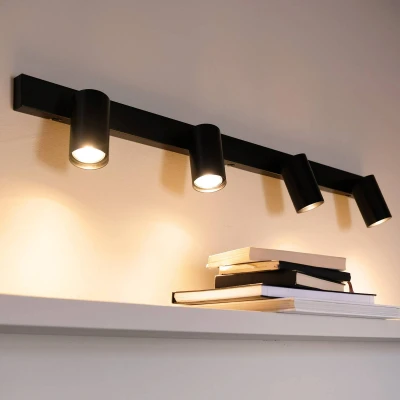 Afbeelding van Dyberg Larsen plafondspot Modern, zwart, lengte 95 cm