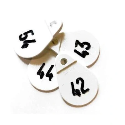 Afbeelding van Halsplaatje wit no.26t/m50