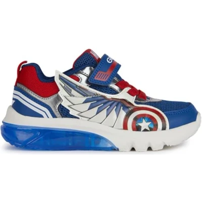 Afbeelding van Geox J Ciberdron Boy B Baskets pour garçon, Bleu/rouge, 24 EU