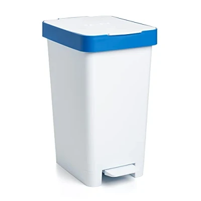Afbeelding van Tatay Smart Keukenafvalemmer, inhoud 25 l, intrekbaar pedaal, polypropyleen, BPA vrij, vuilniszak 30 l. blauw. Afmetingen 26 x 36 47 cm