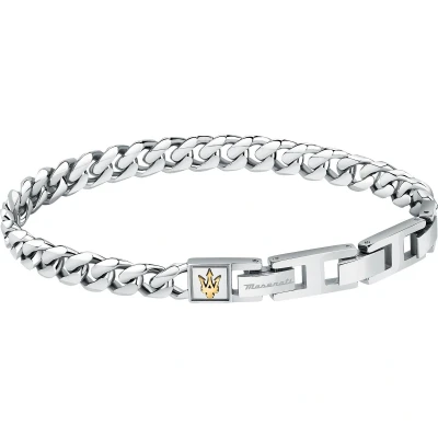 Afbeelding van Maserati Armband, Heren, Maat: One Size, Silber