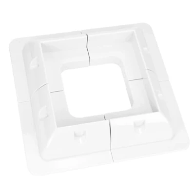 Afbeelding van QWORK® Set van 4 montagebeugels voor zonnepanelen zonder boren campers, plafonds, wit