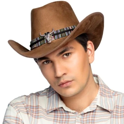 Afbeelding van Boland Hoed Django bruin 59 Volwassenen Unisex Cowboy Indiaan