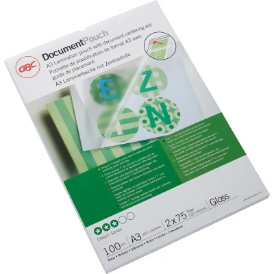 Afbeelding van Gbc Document Lamineerhoes Ft A3, 150 Micron (2 X 75 Micron), Pak Van 100 Stuks