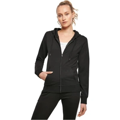 Afbeelding van Build your Brand Ladies ́ Terry Zip Hoody BY069 Black